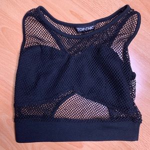 Fishnet crop top